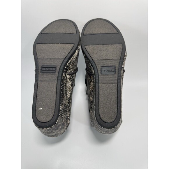 NEW Toms Kala Leather Snakeskin Print Lace Up Wedge Booties Womens 9 - Picture 10 of 12